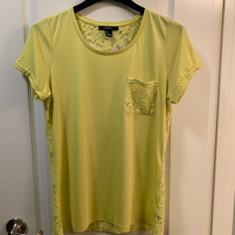Forever 21 Short Sleeve Lace Top